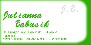 julianna babusik business card